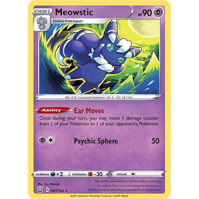 Image for Meowstic (061/163) (SWSH05) - Pokemon