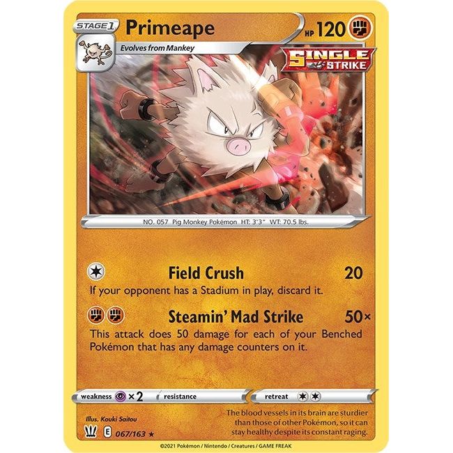Image for Primeape (067/163) (SWSH05) - Pokemon