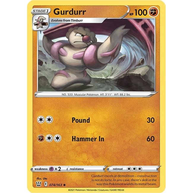 Image for Gurdurr (074/163) (SWSH05) - Pokemon