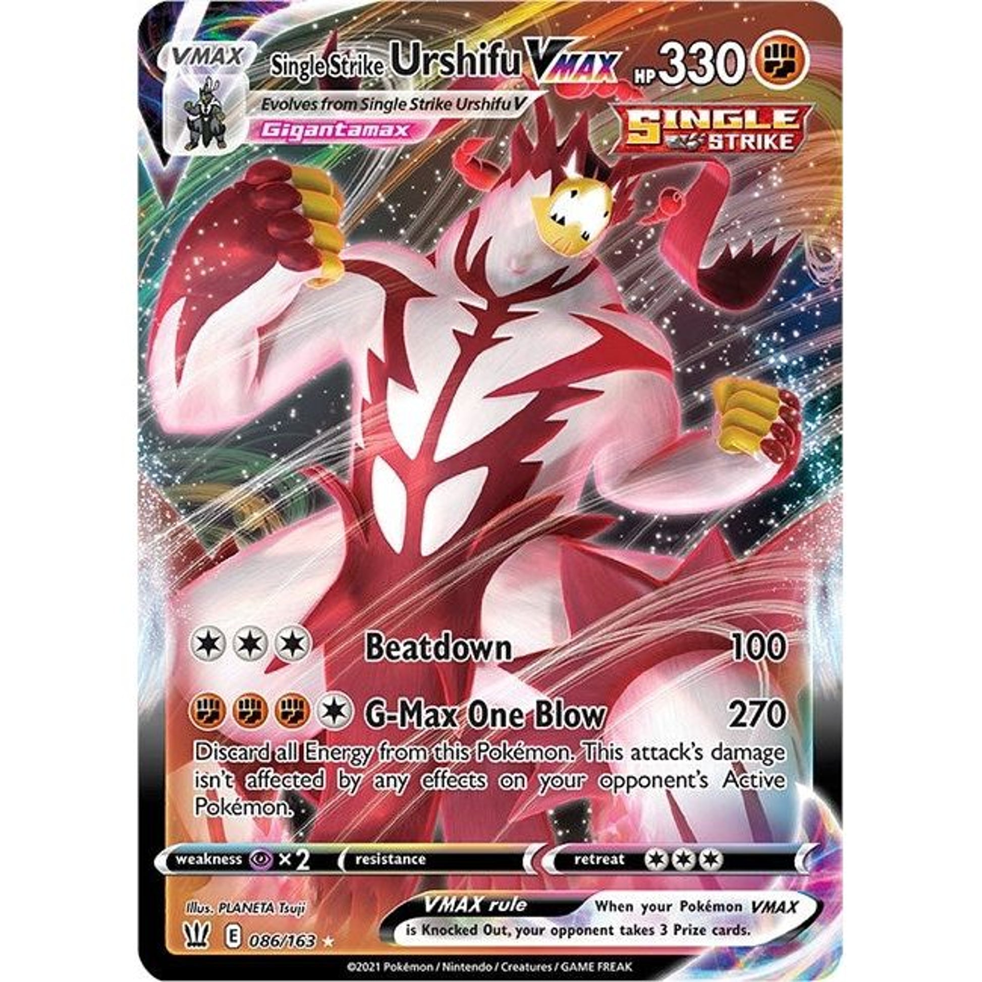 Image for Single Strike Urshifu VMAX (086/163) (SWSH05) - Pokemon