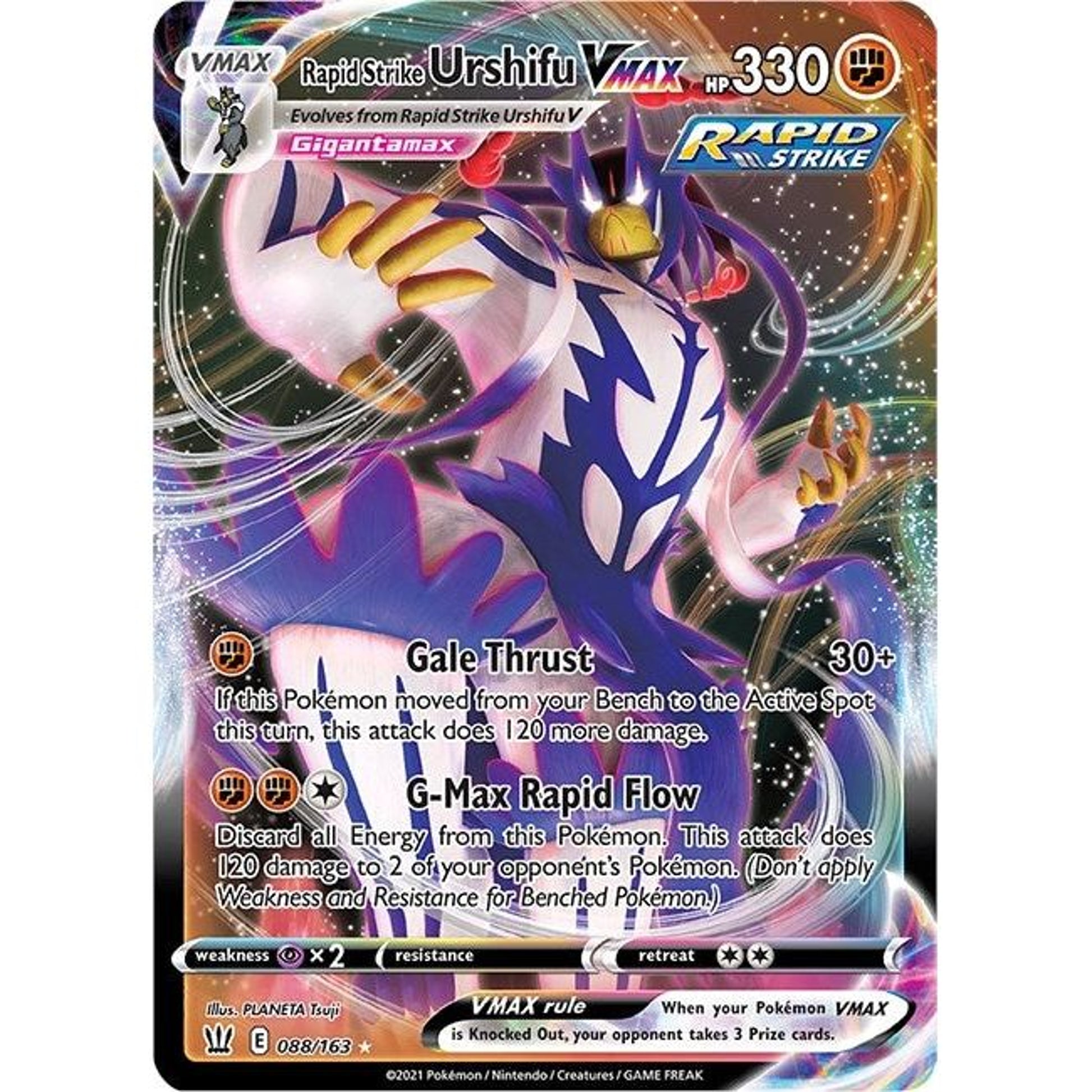 Image for Rapid Strike Urshifu VMAX (088/163) (SWSH05) - Pokemon