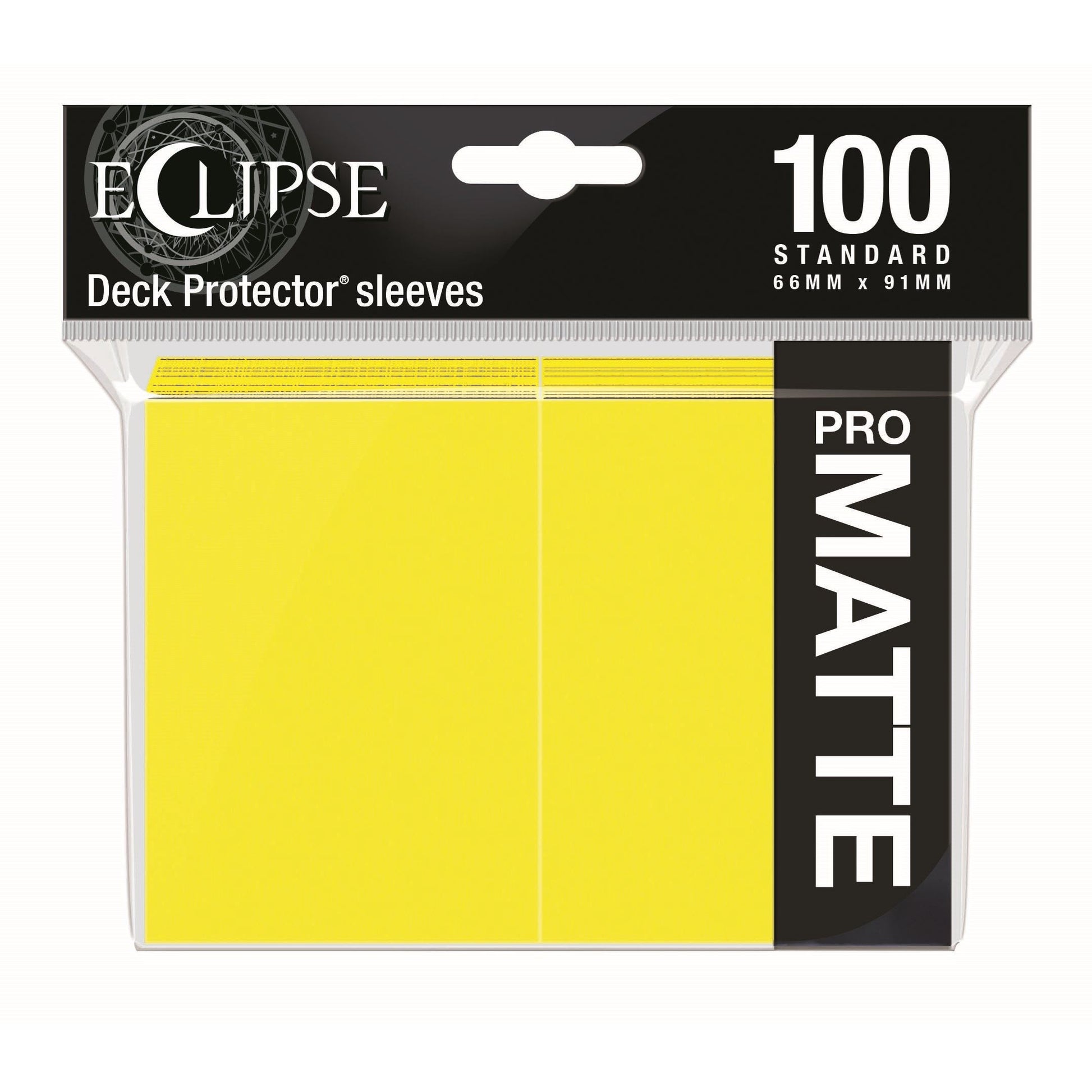 Image for PRO-Matte Eclipse Standard Deck Protector Sleeves - Lemon Yellow (100-Pack) - Card Sleeves