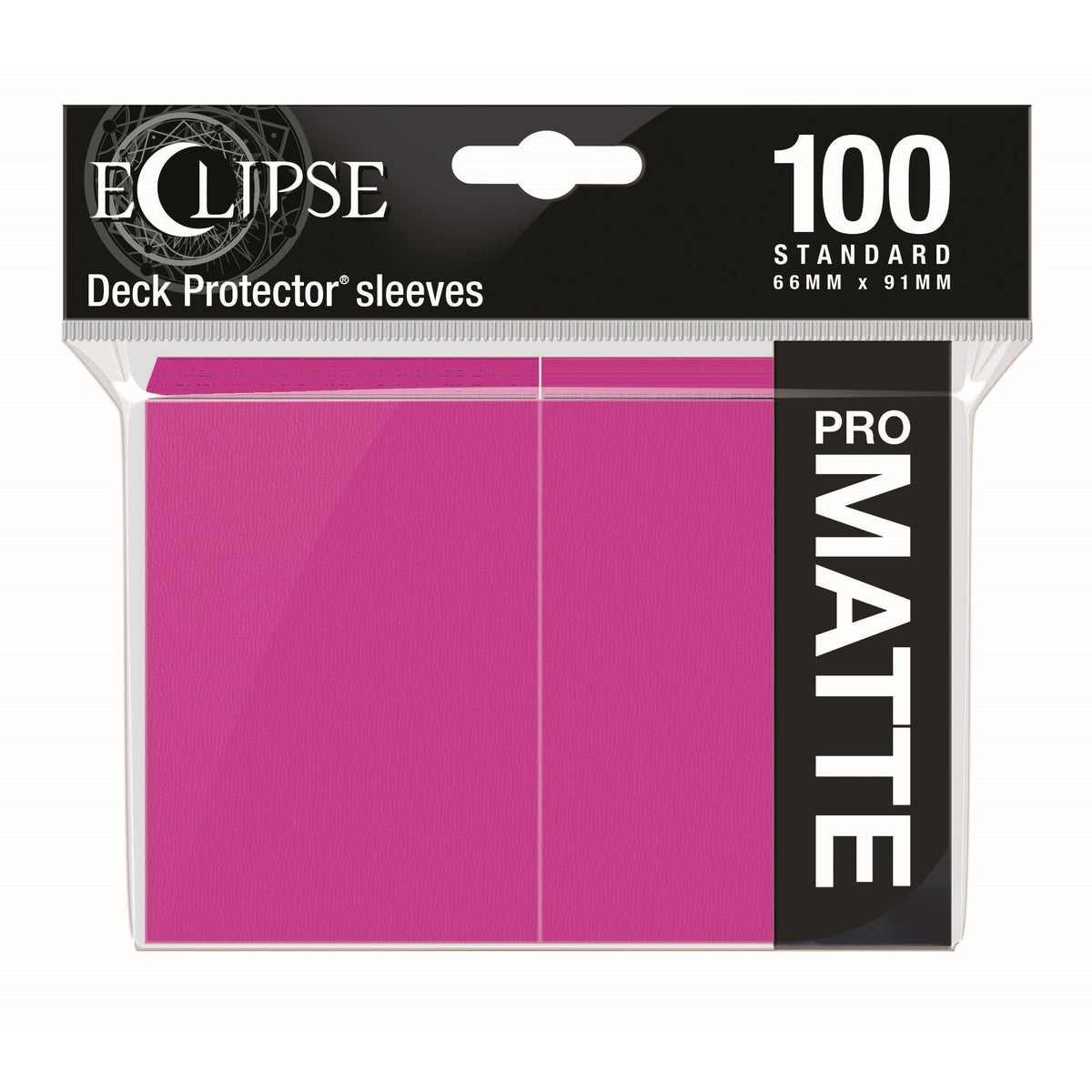 Image for PRO-Matte Eclipse Standard Deck Protector Sleeves - Hot Pink (100-Pack) - Card Sleeves