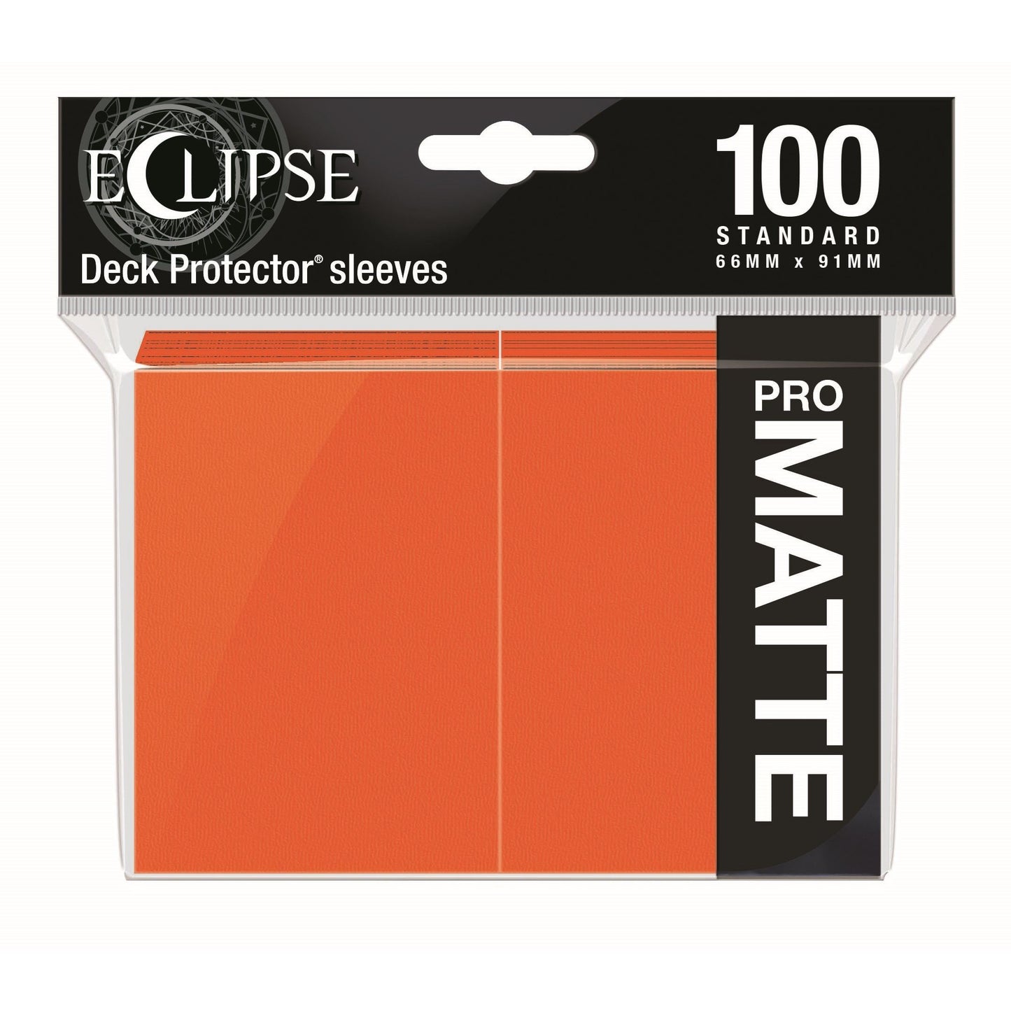 Image for PRO-Matte Eclipse Standard Deck Protector Sleeves - Pumpkin Orange (100-Pack) - Card Sleeves
