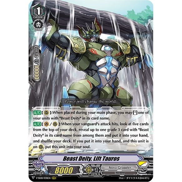 Image for Beast Deity, Lift Tauros (V-SS08/038EN) (V-SS08) - Cardfight Vanguard