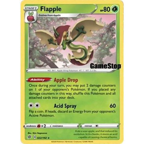 Image for Flapple - 022/192 (Gamestop Exclusive) (022/192) (MCAP) - Pokemon