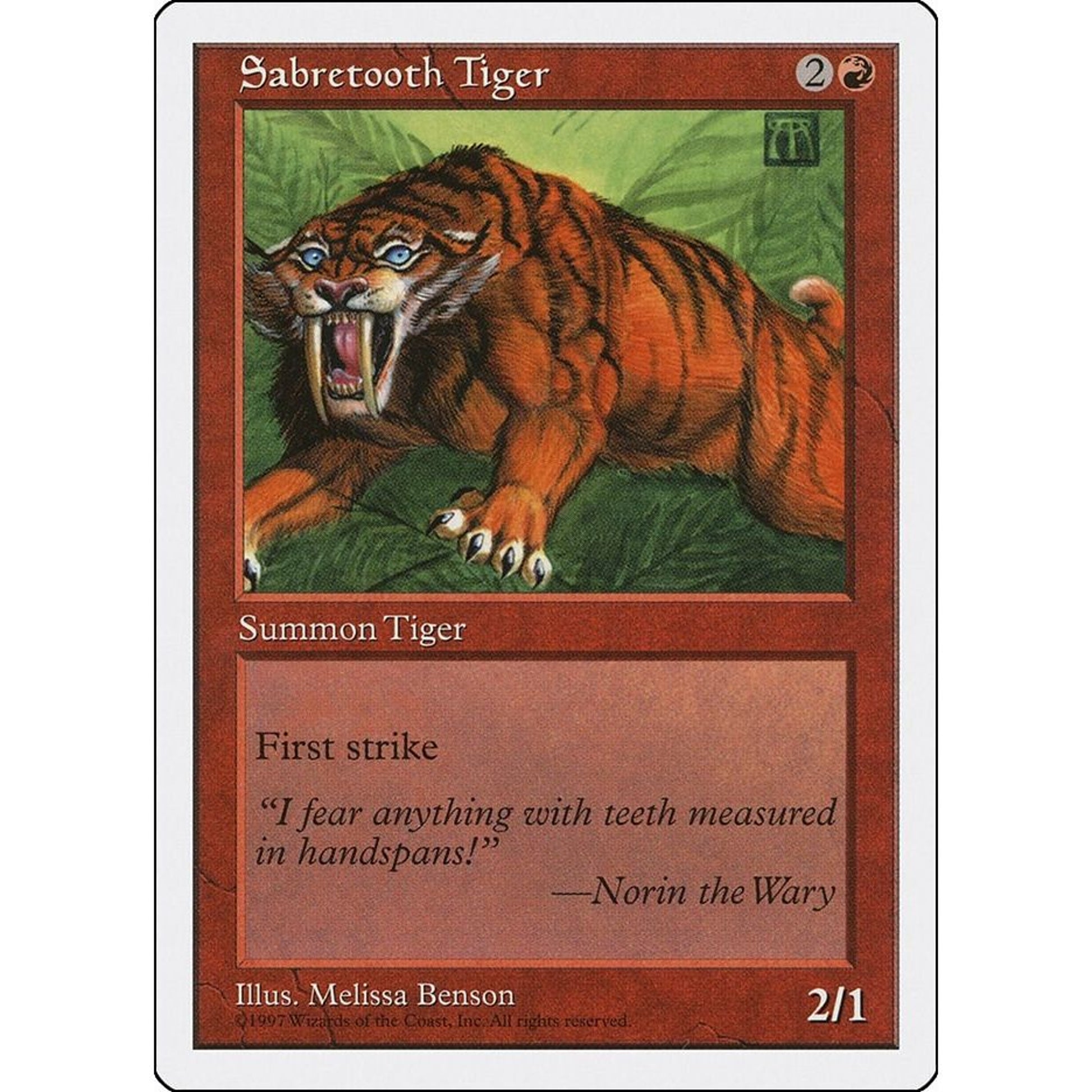 Image for Sabretooth Tiger (5ED) - Magic: The Gathering