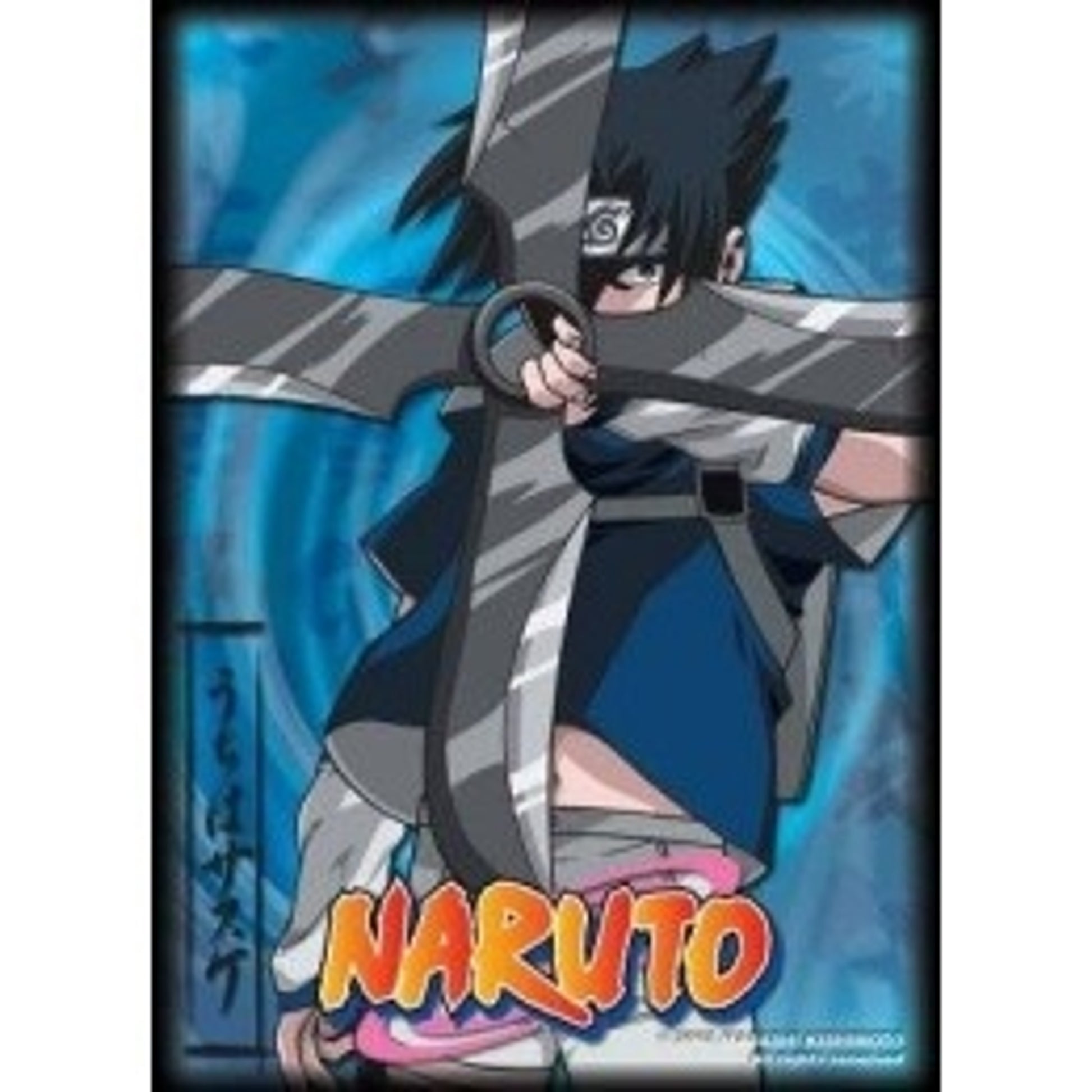 Image for Naruto CCG US Exclusive Card Sleeves - Sasuke Uchiha Giant Shuriken (Blue) - Standard (40-Pack) - Card Sleeves