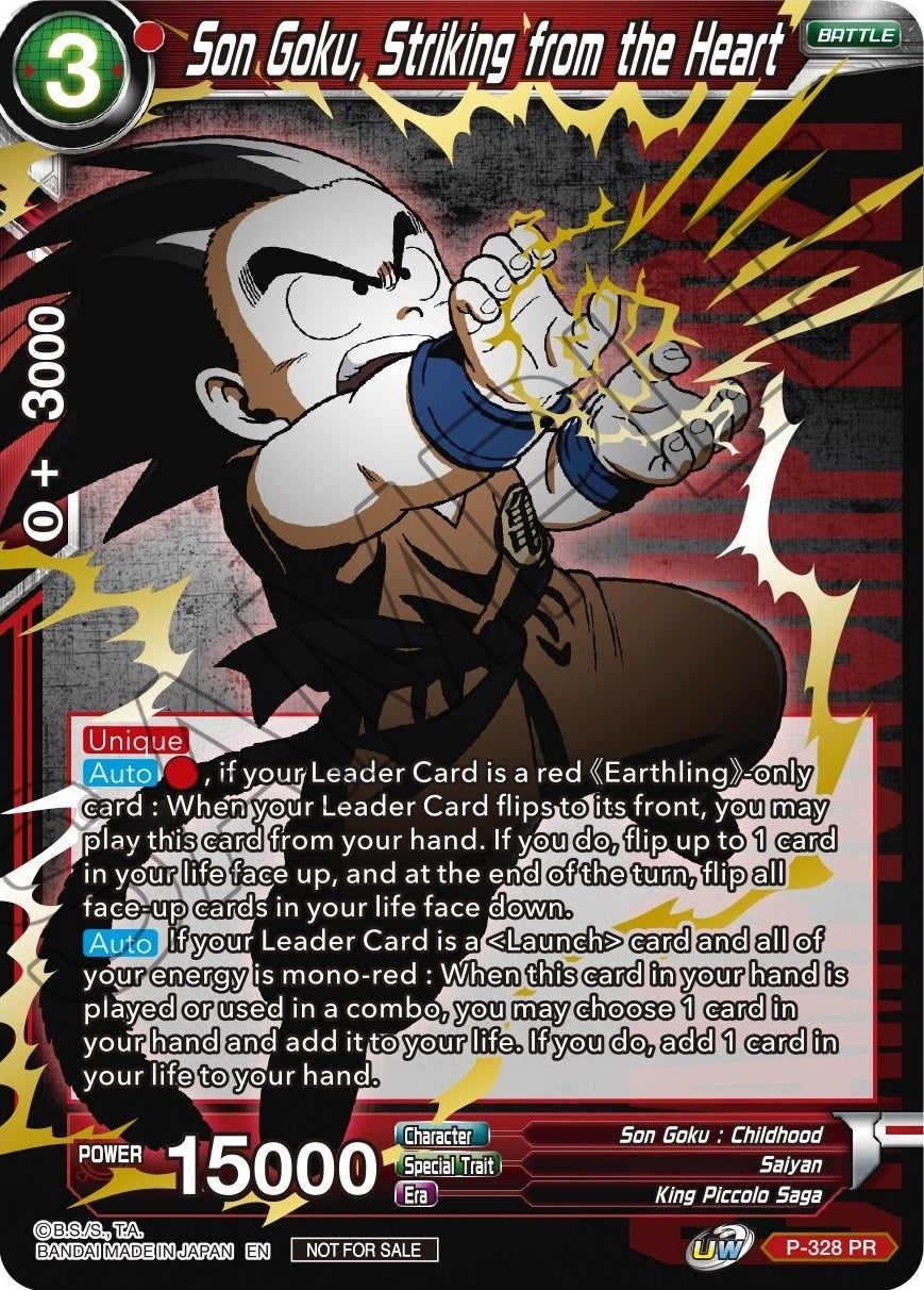 Image for Son Goku, Striking from the Heart (Championship Pack 2021 Vol.1) (Winner Gold Stamped) (P-328) (PR) - Dragon Ball Super: Masters