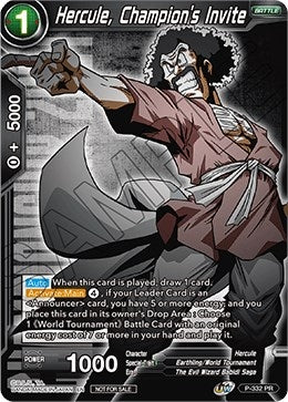 Image for Hercule, Champion's Invite (Championship Pack 2021 Vol.1) (P-332) (PR) - Dragon Ball Super: Masters