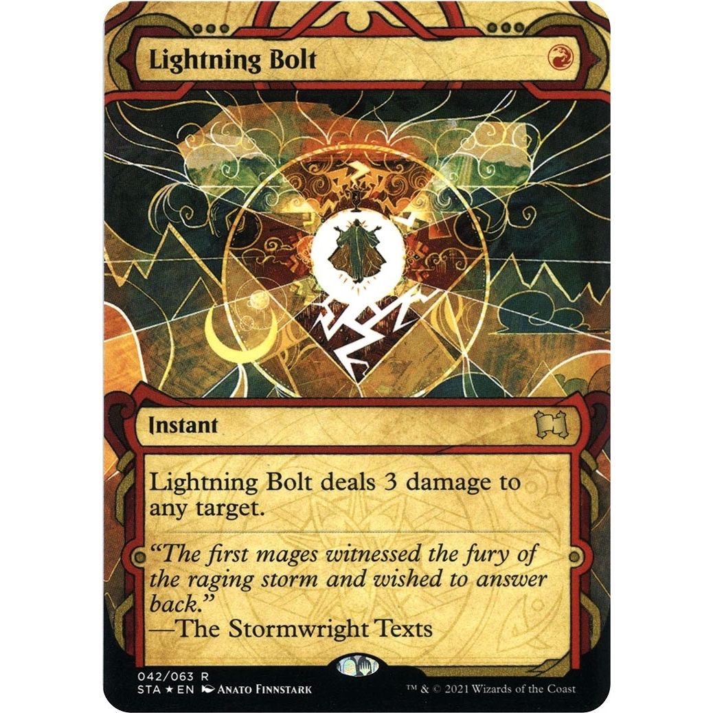 Image for Lightning Bolt (Foil Etched) (42) (STA) - Magic: The Gathering