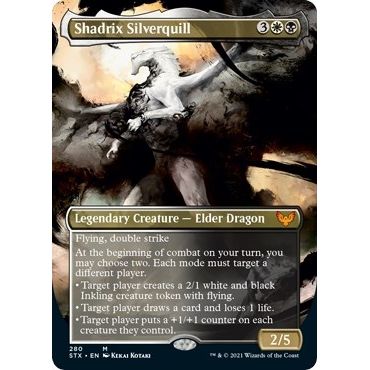 Image for Shadrix Silverquill (Borderless) (280) (STX) - Magic: The Gathering