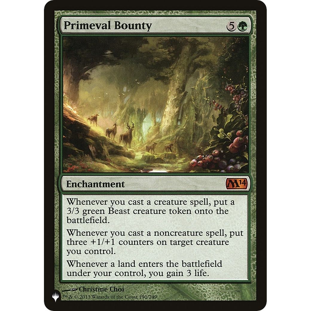 Image for Primeval Bounty (190/249) (LIST) - Magic: The Gathering