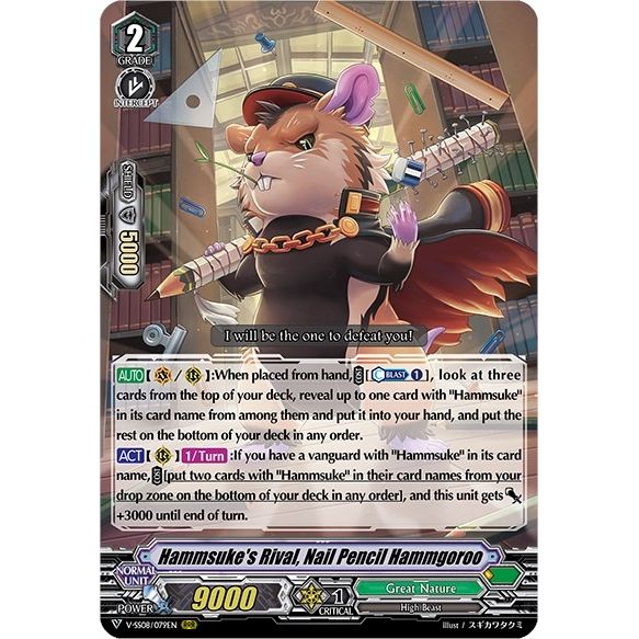 Image for Hammsuke's Rival, Nail Pencil Hammgoroo (V-SS08/079EN) (V-SS08) - Cardfight Vanguard
