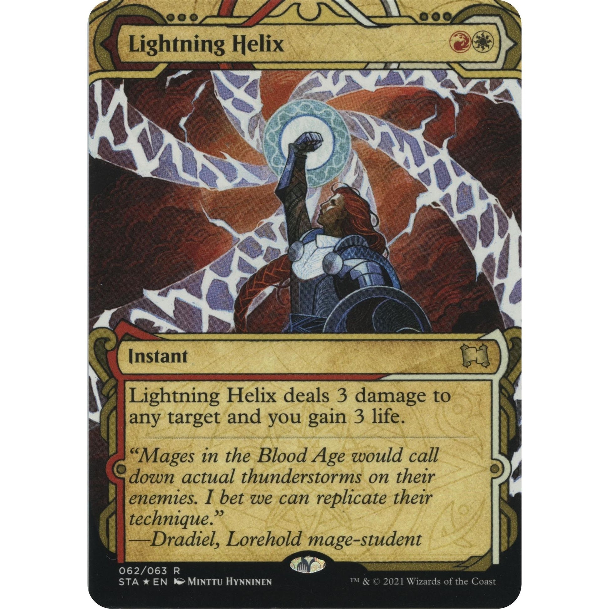 Image for Lightning Helix (Foil Etched) (62) (STA) - Magic: The Gathering