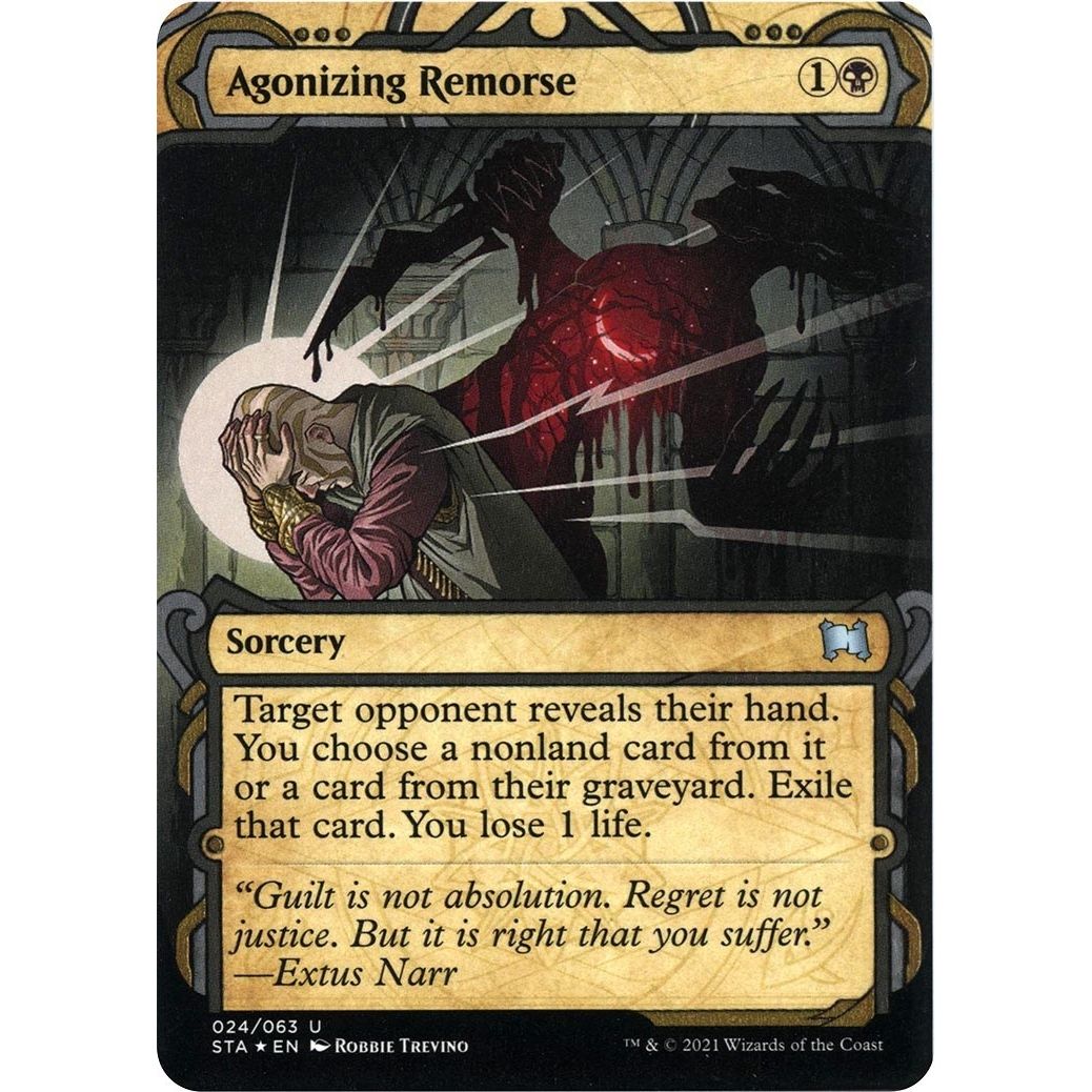 Image for Agonizing Remorse (Foil Etched) (24) (STA) - Magic: The Gathering