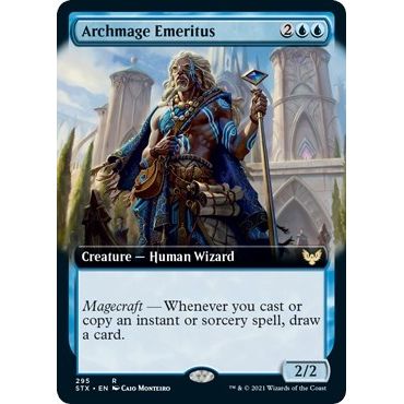 Image for Archmage Emeritus (Extended Art) (295) (STX) - Magic: The Gathering