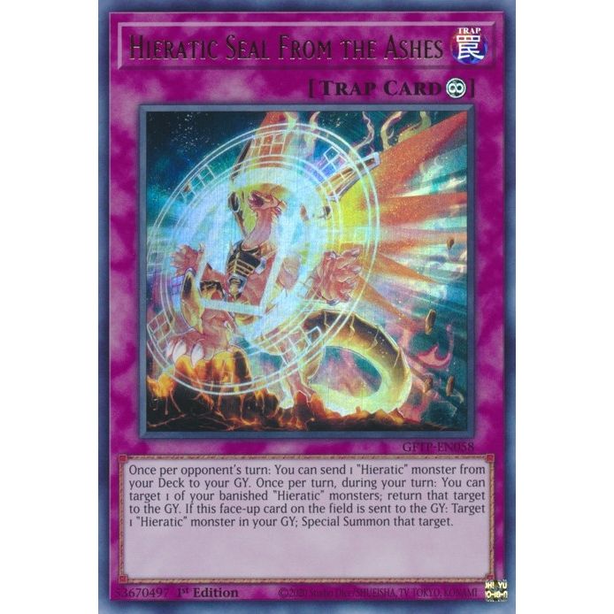 Image for Hieratic Seal From the Ashes (GFTP-EN058) (GFTP) - YuGiOh