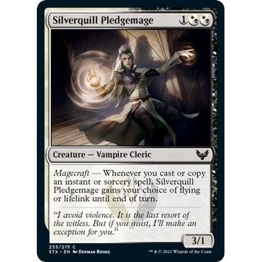 Image for Silverquill Pledgemage (233) (STX) - Magic: The Gathering