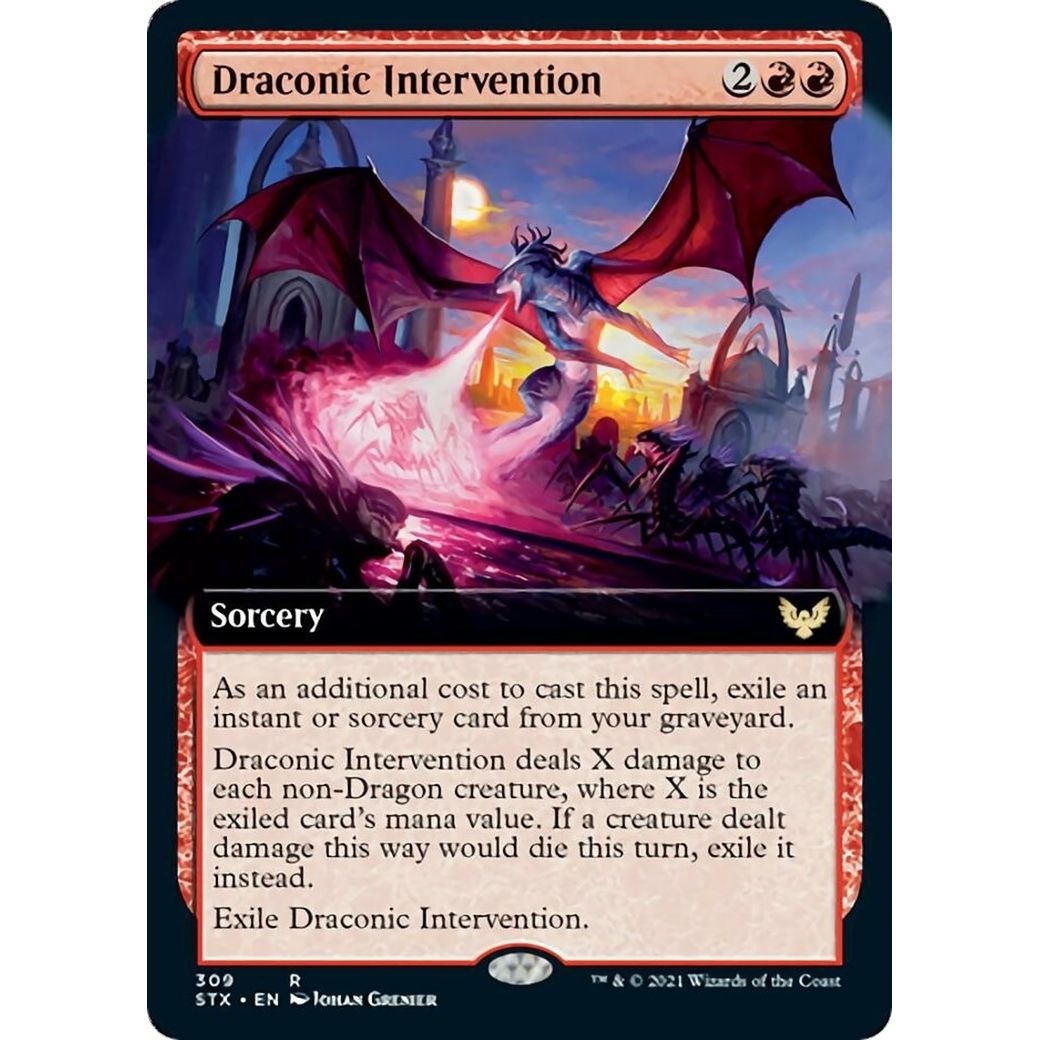 Image for Draconic Intervention (Extended Art) (309) (STX) - Magic: The Gathering