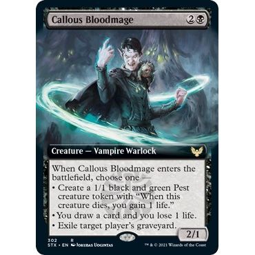 Image for Callous Bloodmage (Extended Art) (302) (STX) - Magic: The Gathering