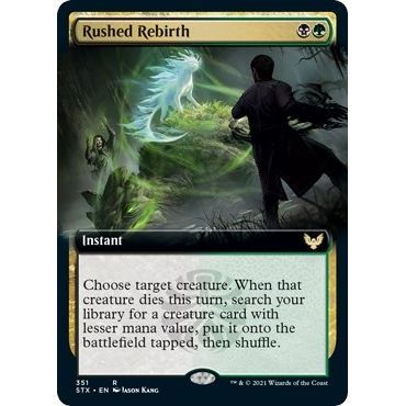 Image for Rushed Rebirth (Extended Art) (351) (STX) - Magic: The Gathering