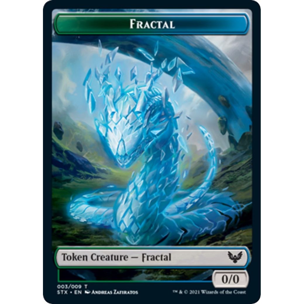 Image for Fractal Token (3) (STX) - Magic: The Gathering