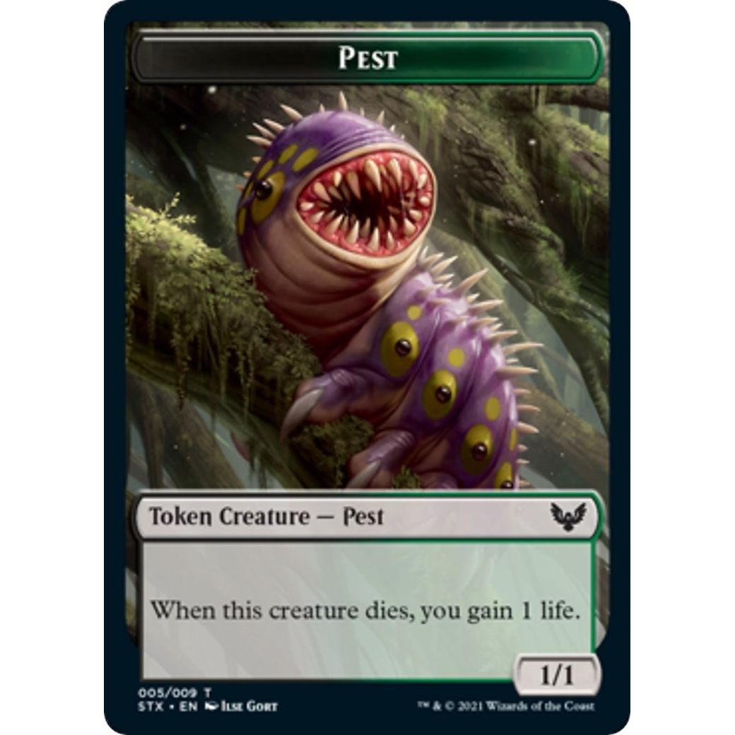 Image for Pest Token (5) (STX) - Magic: The Gathering