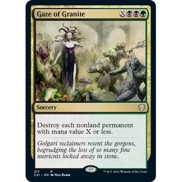 Image for Gaze of Granite (217) (C21) - Magic: The Gathering