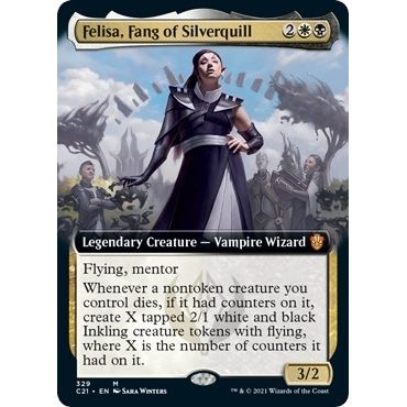 Image for Felisa, Fang of Silverquill (Extended Art) (329) (C21) - Magic: The Gathering