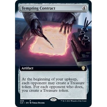 Image for Tempting Contract (Extended Art) (405) (C21) - Magic: The Gathering