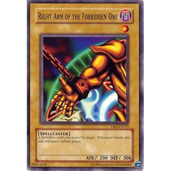 Image for Right Arm of the Forbidden One (DB1-EN137) (DB1) - YuGiOh