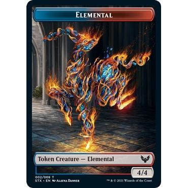 Image for Elemental (2) // Fractal (3) Double-Sided Token (2 // 3) (STX) - Magic: The Gathering
