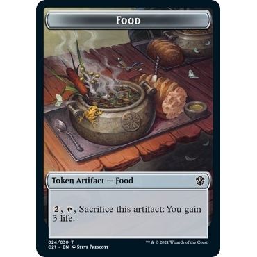 Image for Food // Saproling Double-Sided Token (24 // 18) (C21) - Magic: The Gathering