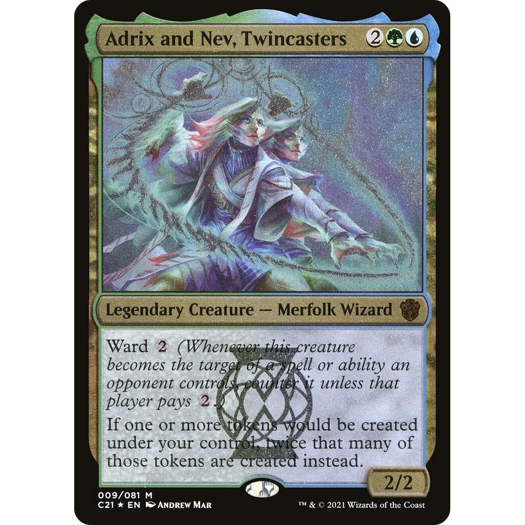 Image for Adrix and Nev, Twincasters (Display Commander) - Thick Stock (9) (C21) - Magic: The Gathering