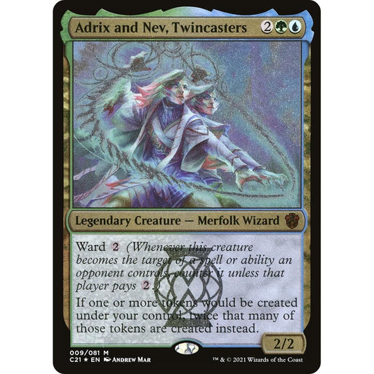 Image for Adrix and Nev, Twincasters (Display Commander) - Thick Stock (9) (C21) - Magic: The Gathering