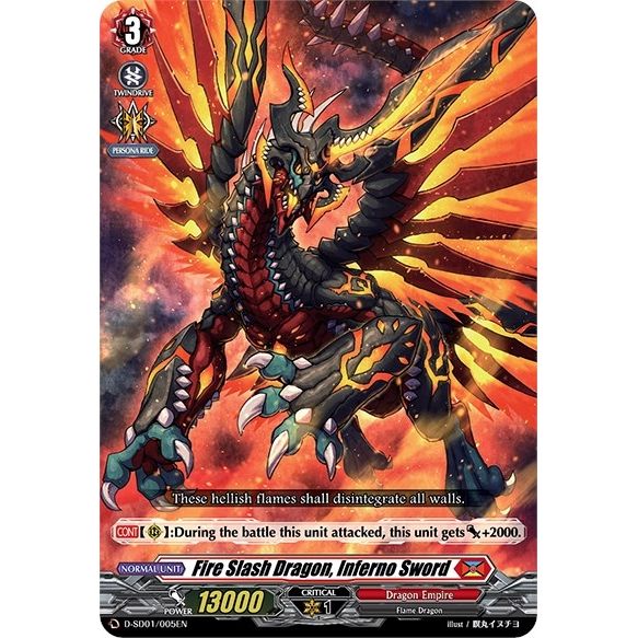 Image for Fire Slash Dragon, Inferno Sword (D-SD01/005EN) (D-SD01) - Cardfight Vanguard