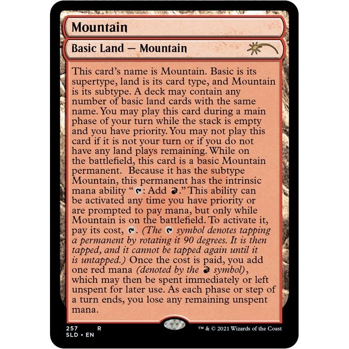 Image for Mountain (257) (Full-Text Lands) (257) (SLD) - Magic: The Gathering