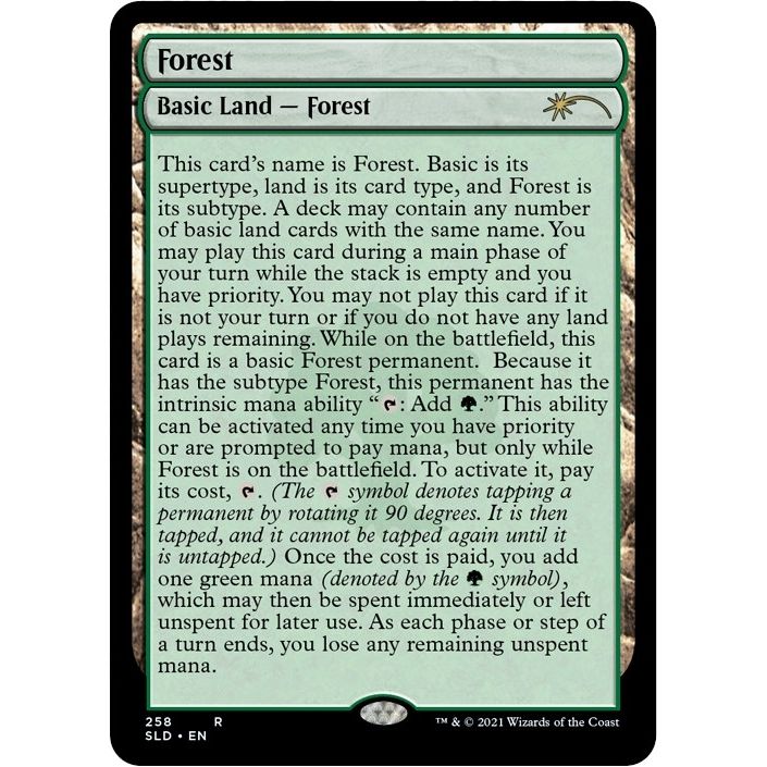 Image for Forest (258) (Full-Text Lands) (258) (SLD) - Magic: The Gathering