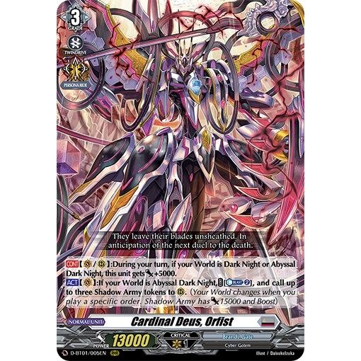 Image for Cardinal Deus, Orfist (D-BT01/005EN) (D-BT01) - Cardfight Vanguard