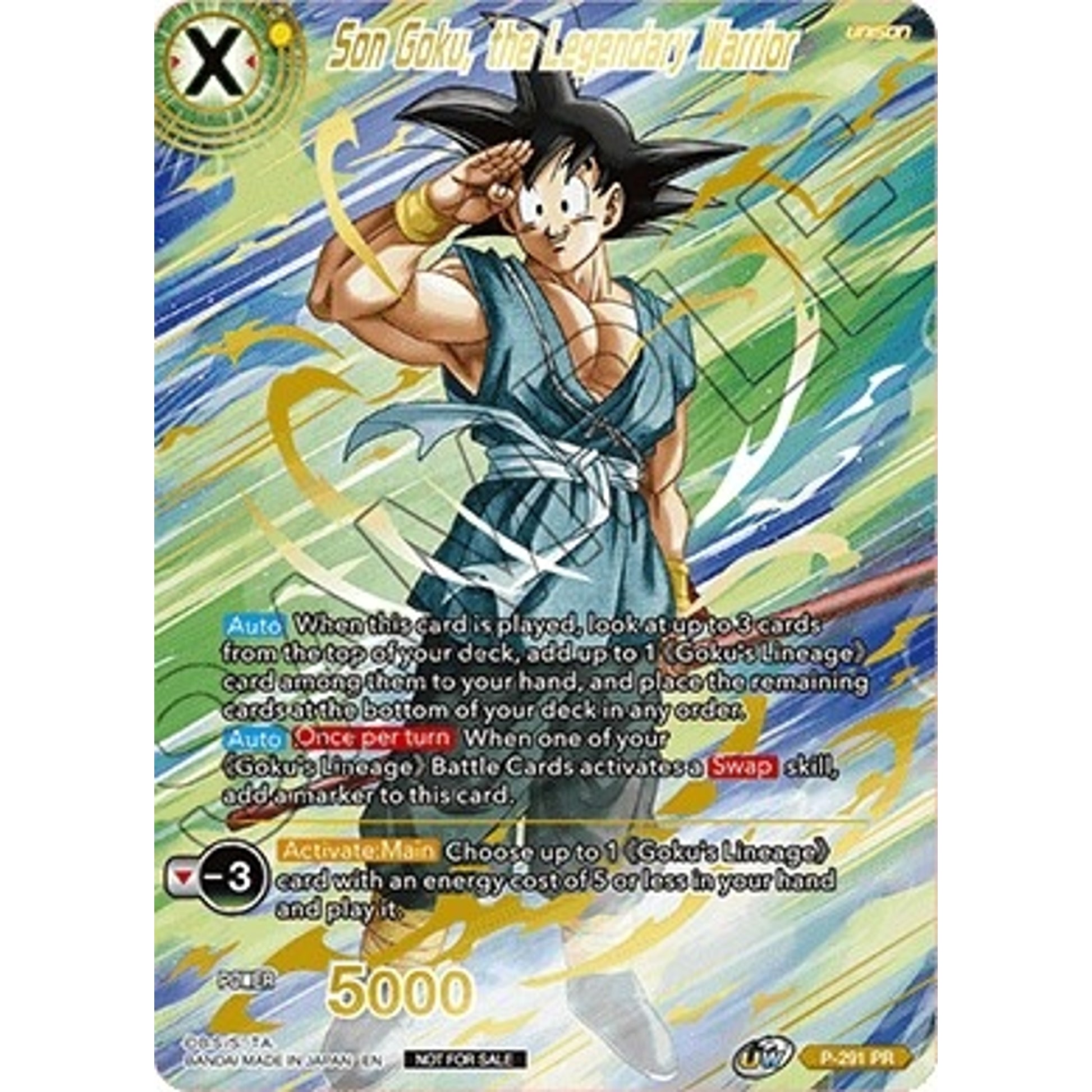Image for Son Goku, the Legendary Warrior (Gold Stamped) (P-291) (PR) - Dragon Ball Super: Masters