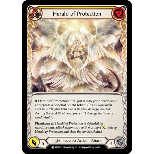 Image for Herald of Protection (Yellow) (MON015) (MON) - Flesh and Blood TCG