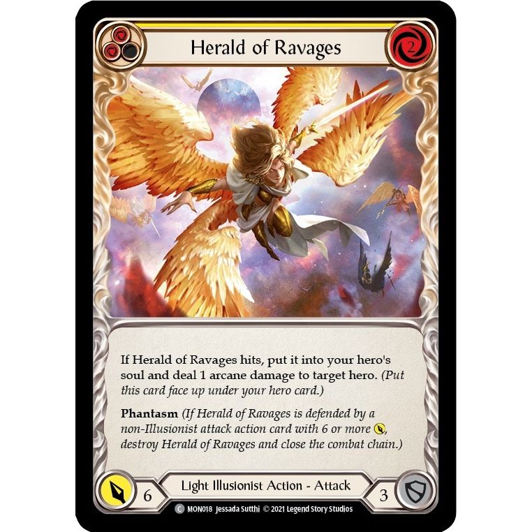 Image for Herald of Ravages (Yellow) (MON018) (MON) - Flesh and Blood TCG