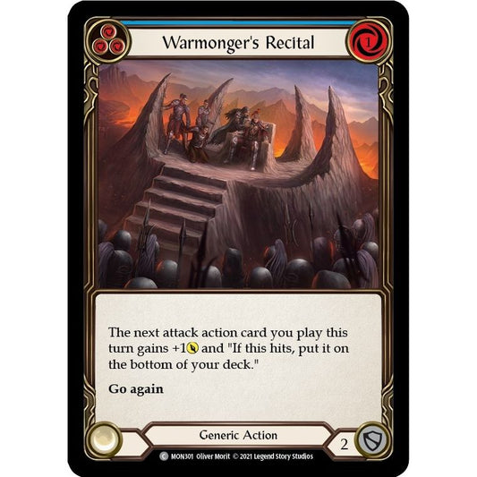Image for Warmonger's Recital (Blue) (MON301) (MON) - Flesh and Blood TCG
