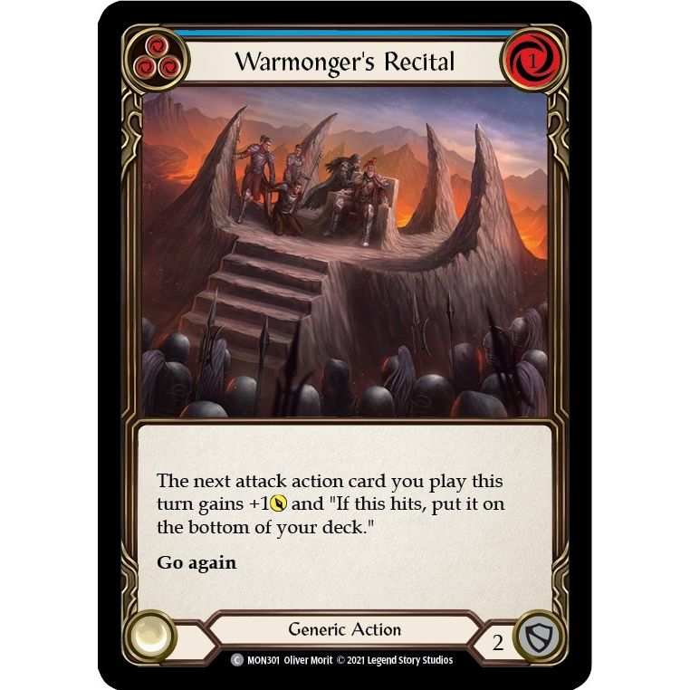 Image for Warmonger's Recital (Blue) (MON301) (MON) - Flesh and Blood TCG