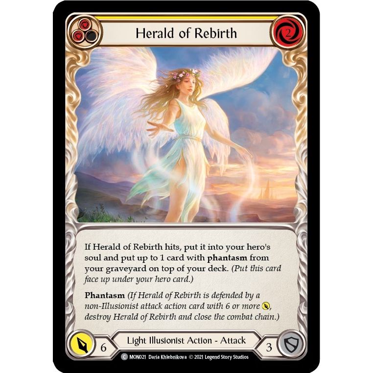 Image for Herald of Rebirth (Yellow) (MON021) (MON) - Flesh and Blood TCG