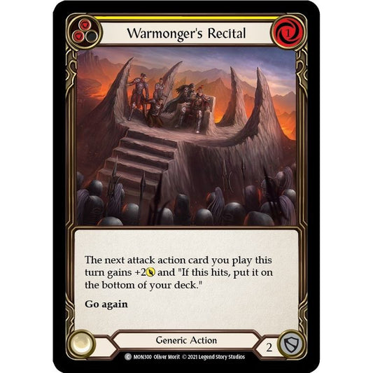 Image for Warmonger's Recital (Yellow) (MON300) (MON) - Flesh and Blood TCG