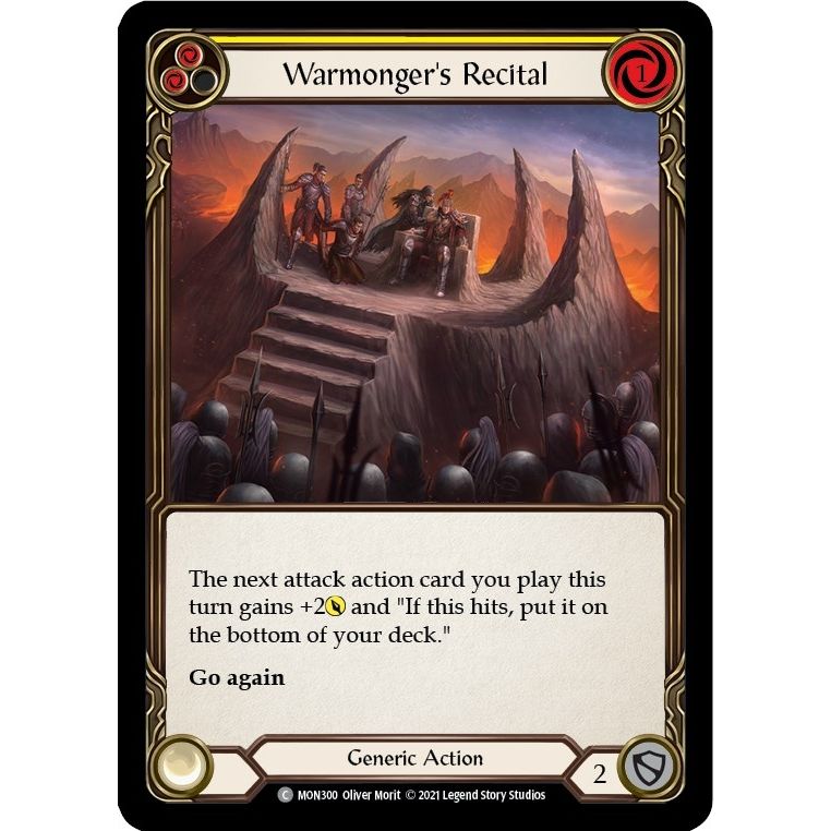 Image for Warmonger's Recital (Yellow) (MON300) (MON) - Flesh and Blood TCG