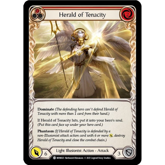 Image for Herald of Tenacity (Red) (MON023) (MON) - Flesh and Blood TCG