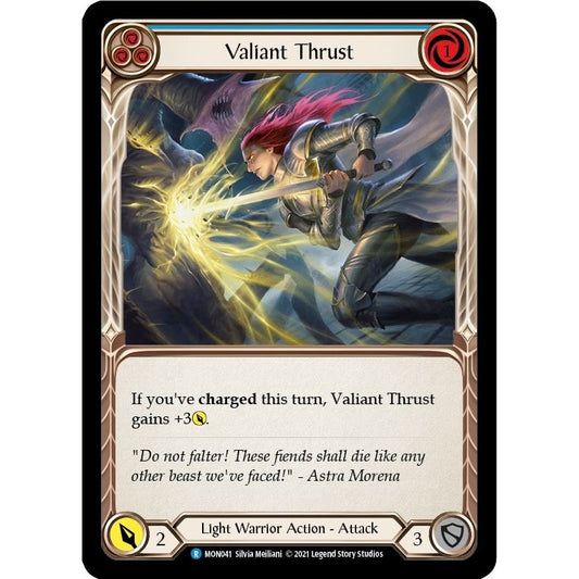 Image for Valiant Thrust (Blue) (MON041) (MON) - Flesh and Blood TCG